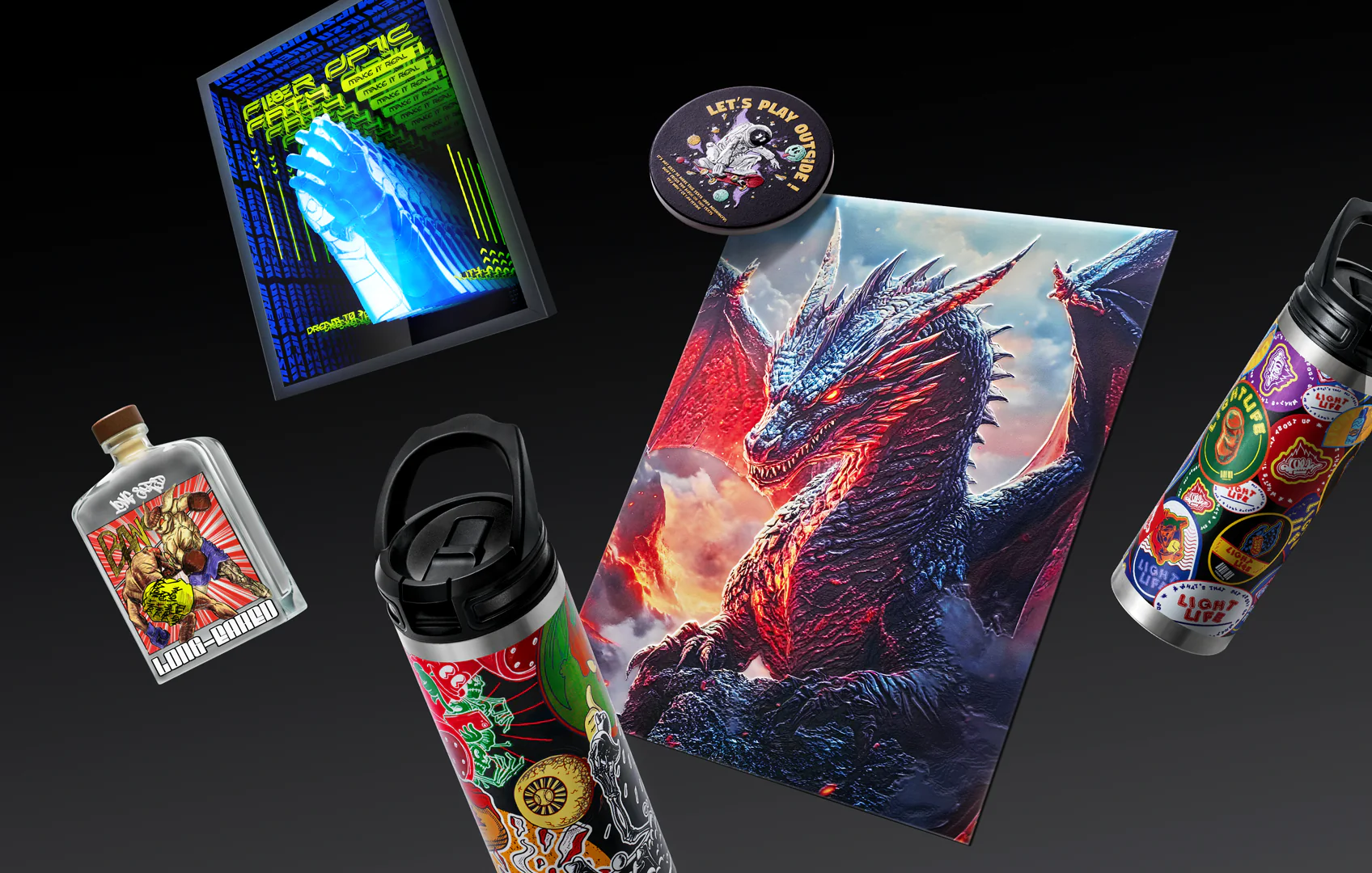 Different substrates compatible with eufyMake E1 UV printer