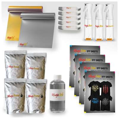 MagicLine ONE Supplies-Only HTF Printing Bundle - For Canon Printers (Makes 200 Shirts)