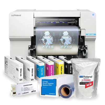 Roland BY20 Printer & Cutter Bundle<br>Plus Vastex PTF100 Shaker, D100 Dryer, Stand & Supplies