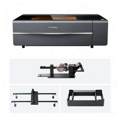 xTool P2S Professional 55W CO2 Laser Cutting and Engraving System - Versatile Bundle