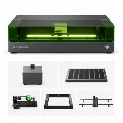 xTool S1 Professional Enclosed Diode Laser Cutting System (40W Edition) - Production Bundle